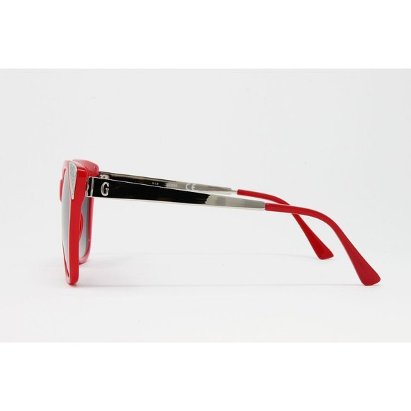 Guess Women\'s Fashion Sunglasses Plastic Frame Red with Grey Mirrored Lenses NEW main image 4